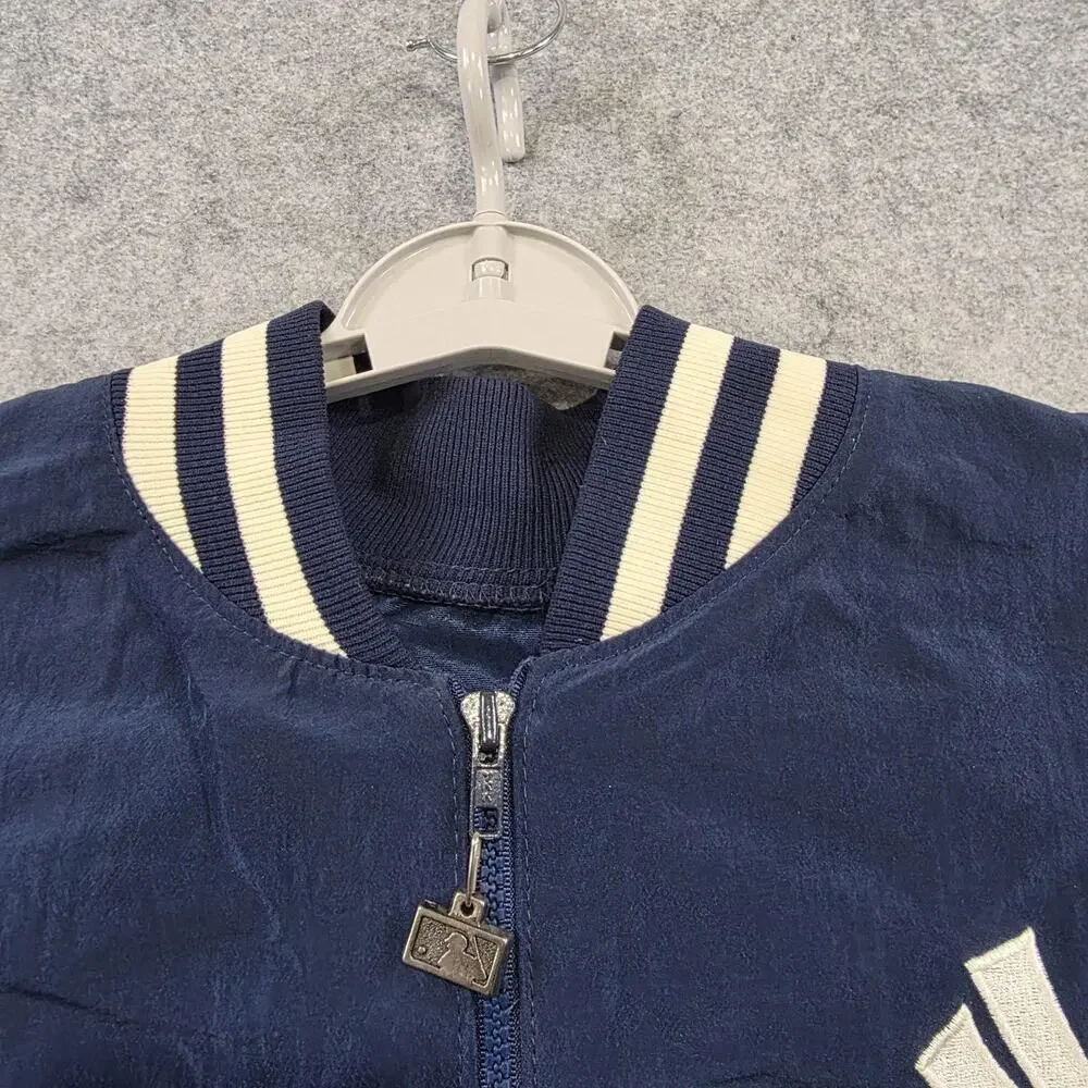 Vintage New York‎ Yankees Jacket Mens XL Blue MLB Baseball Starter Pullover 90s